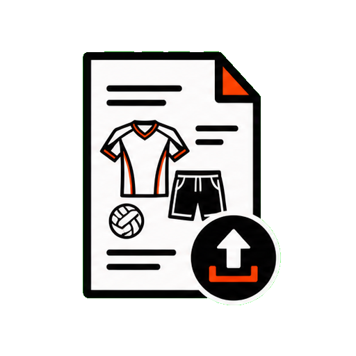 Production brief upload icon with kit sketch and product details