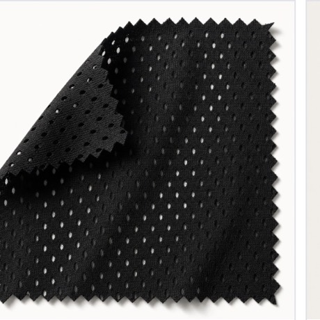 Black breathable mesh for custom jersey ventilation panels