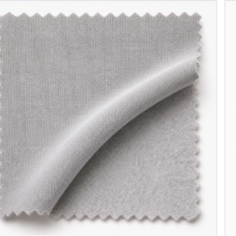 Grey fleece knit fabric for warm custom sportswear layers
