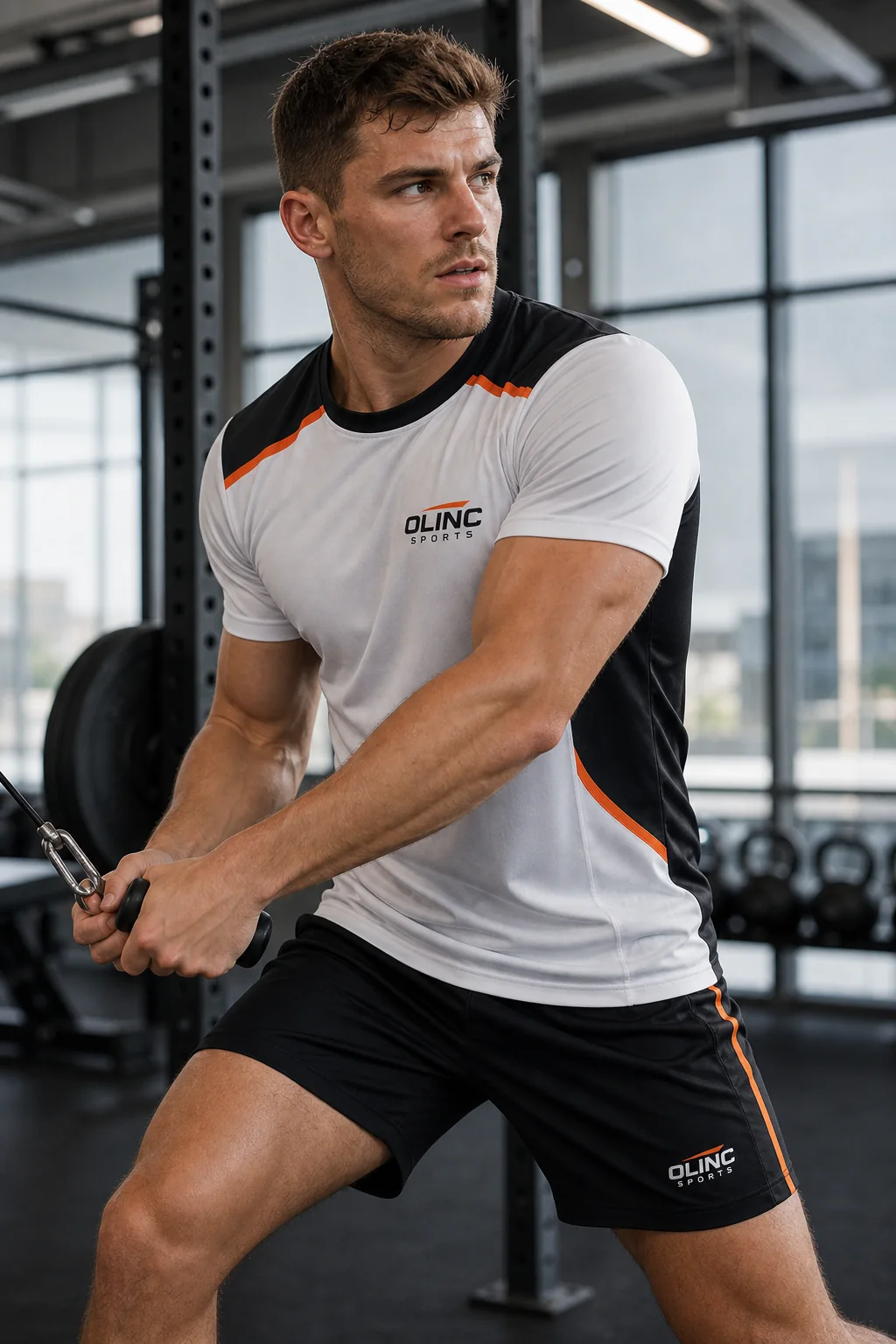 Training athlete wearing Olinc Sports activewear