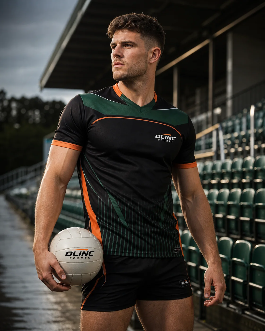 Gaelic games athlete wearing Olinc Sports kit