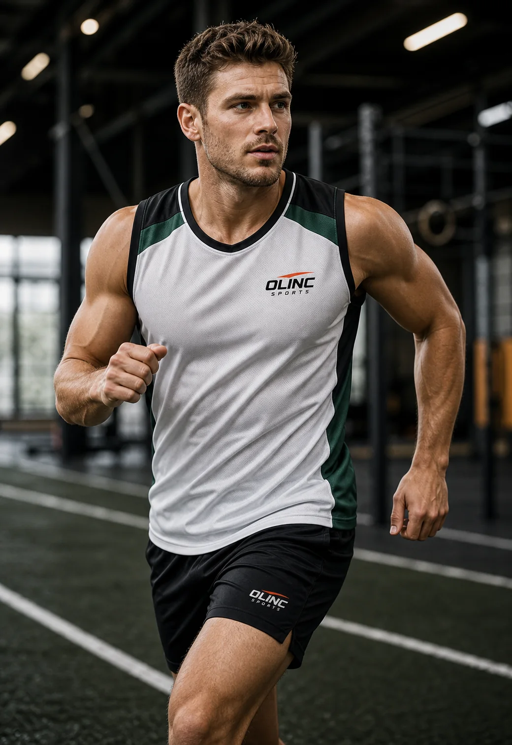 Functional fitness athlete wearing Olinc Sports kit