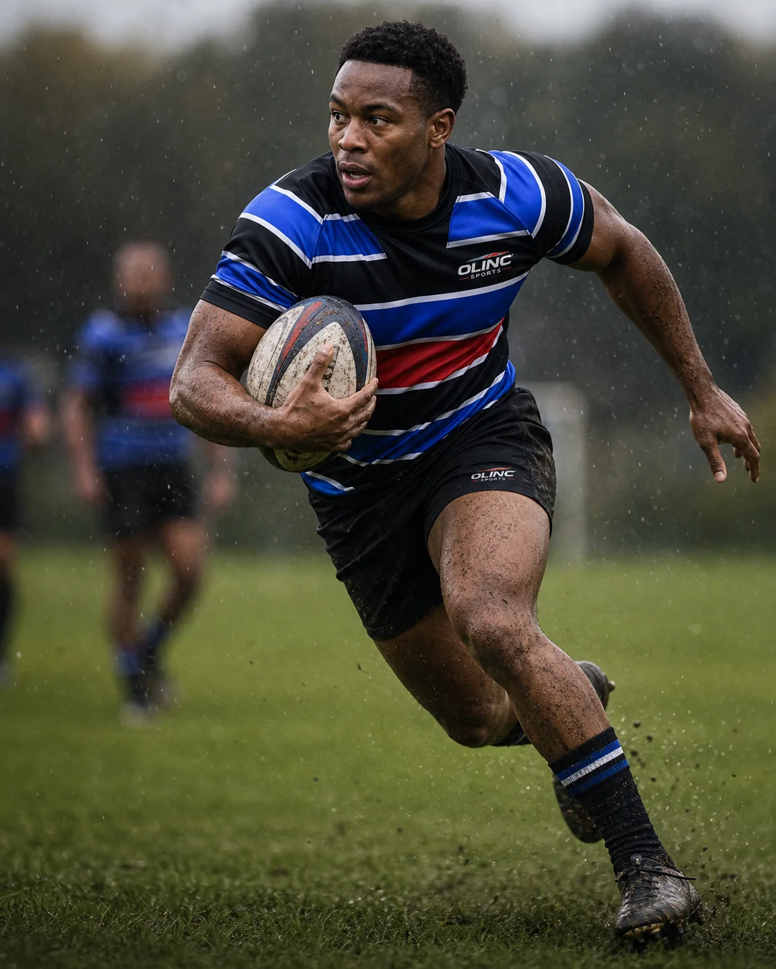 Rugby player wearing Olinc Sports kit