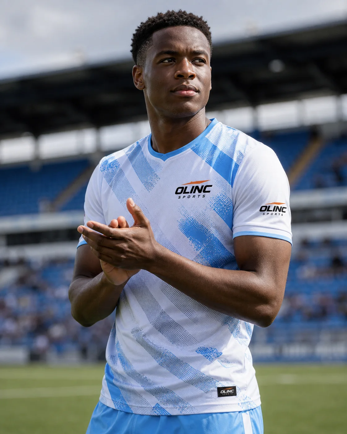 Soccer player wearing Olinc Sports kit