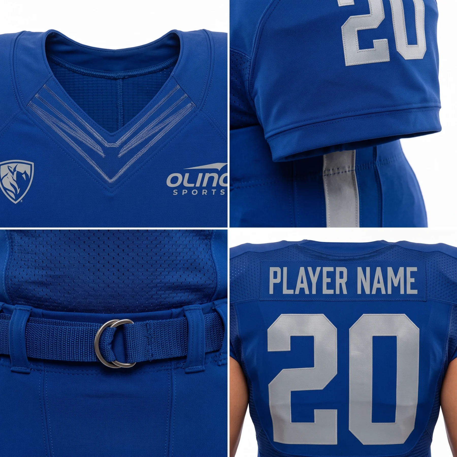 Olinc Sports 160 GSM Relaxed American Football Uniform product view 4 for custom manufacturing