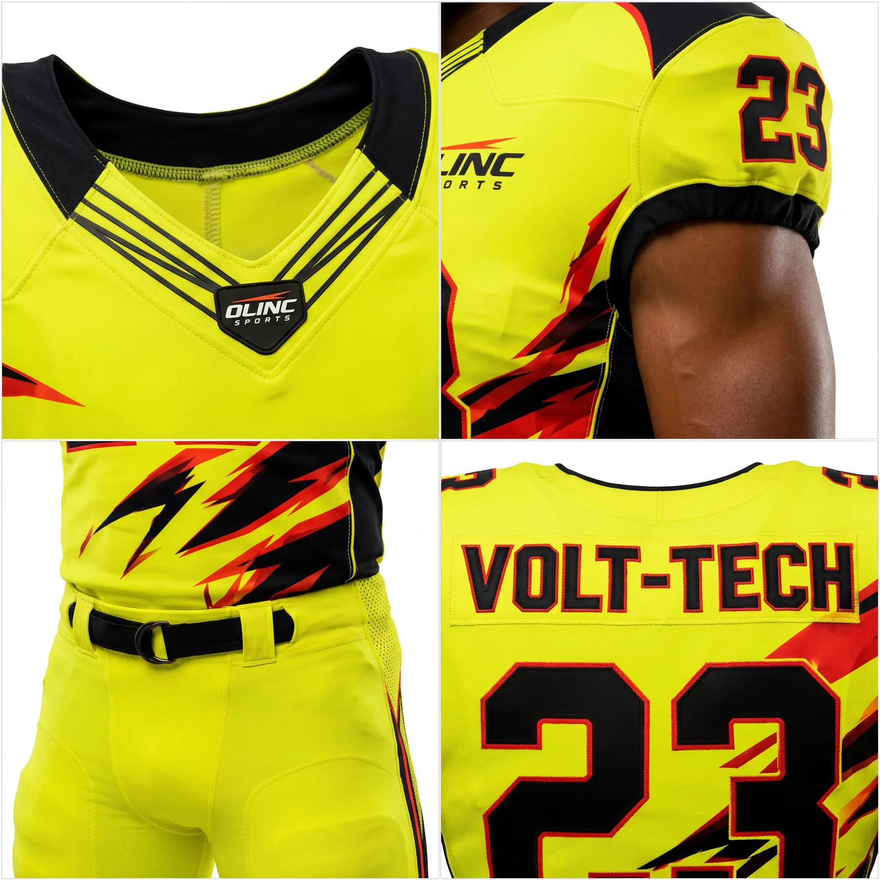 Olinc Sports 280 GSM American Football Uniform Set product view 4 for American Football custom manufacturing