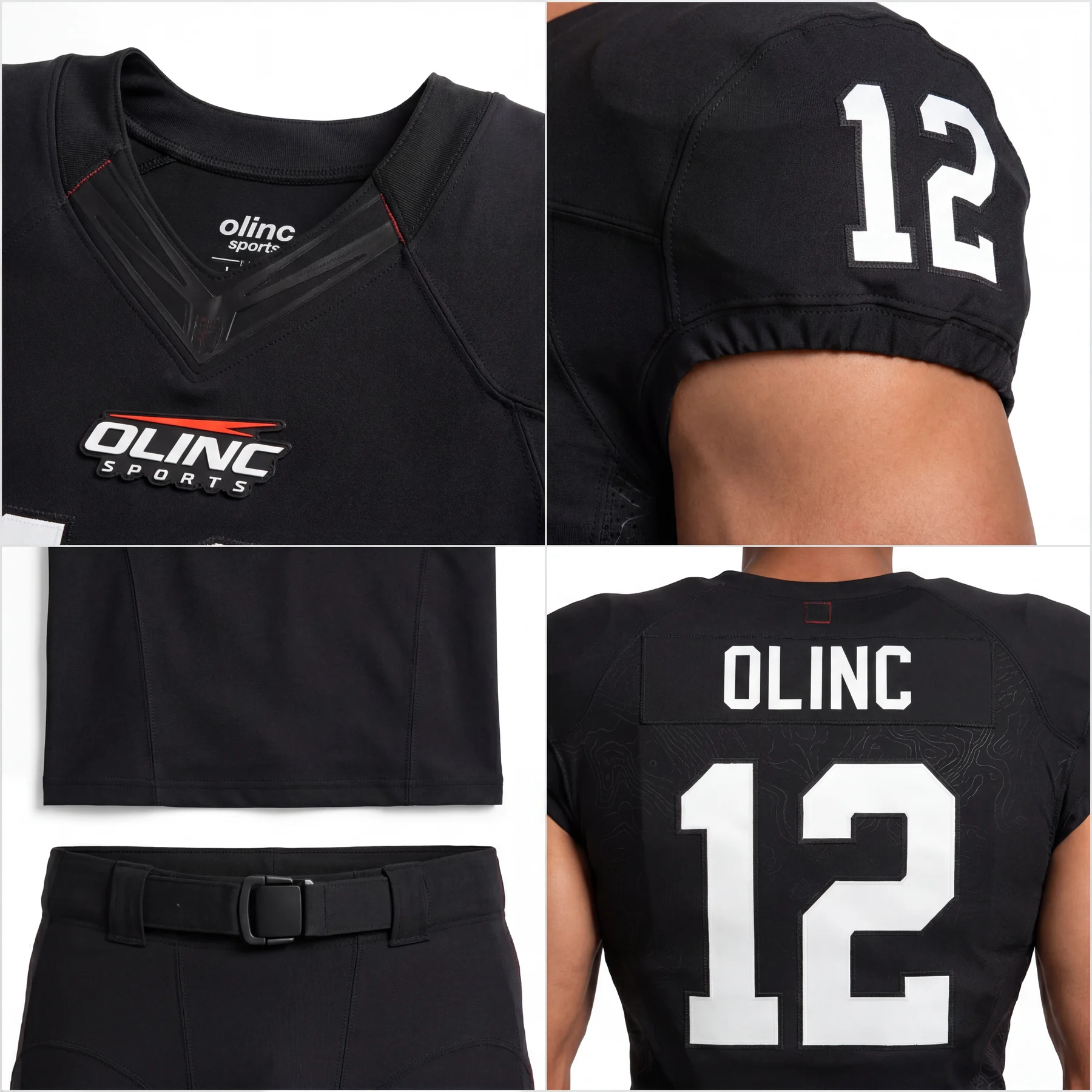 Olinc Sports Minimalist Game Day American Football Uniform product view 4 for American Football custom manufacturing