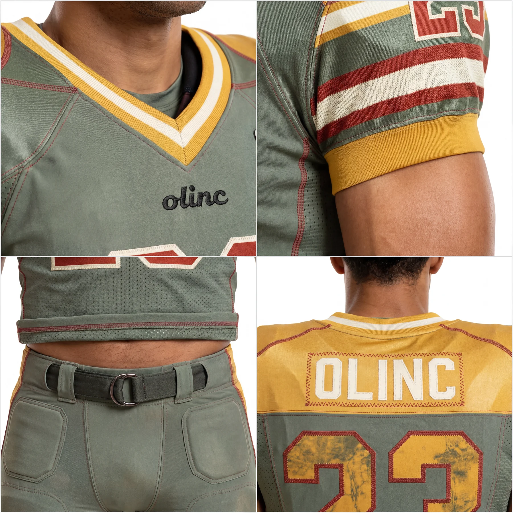 Olinc Sports Retro Gridiron American Football Uniform product view 4 for American Football custom manufacturing