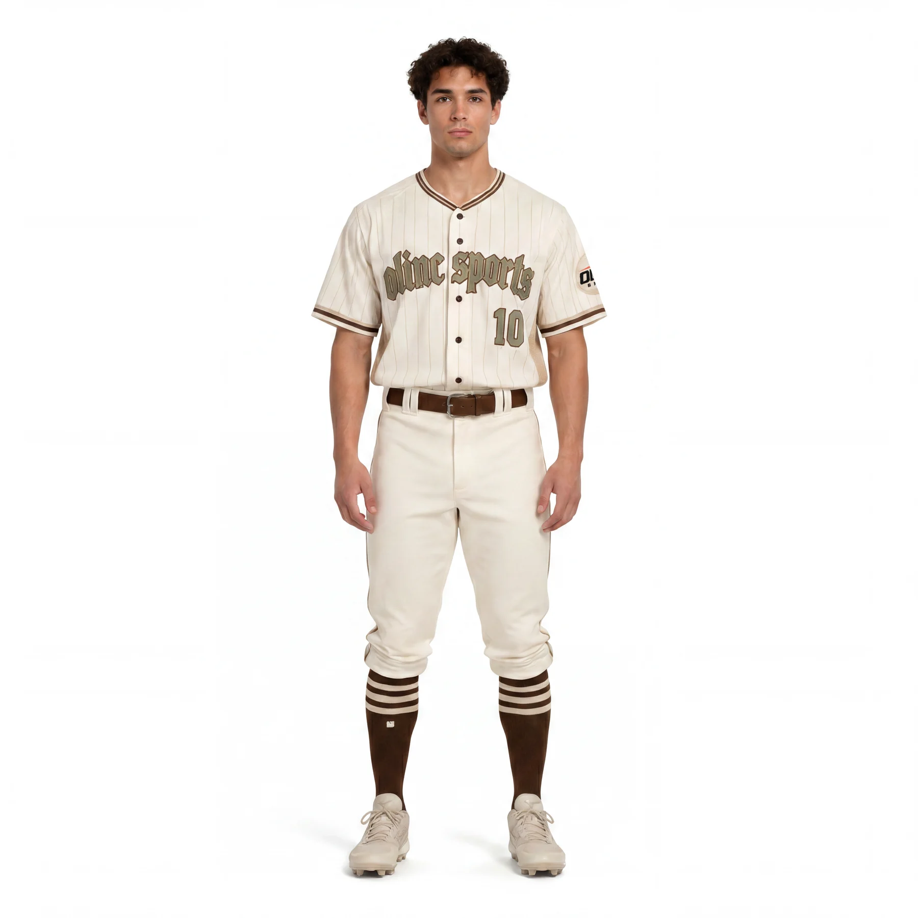 Olinc Sports Heritage Pinstripe Baseball Jersey product view