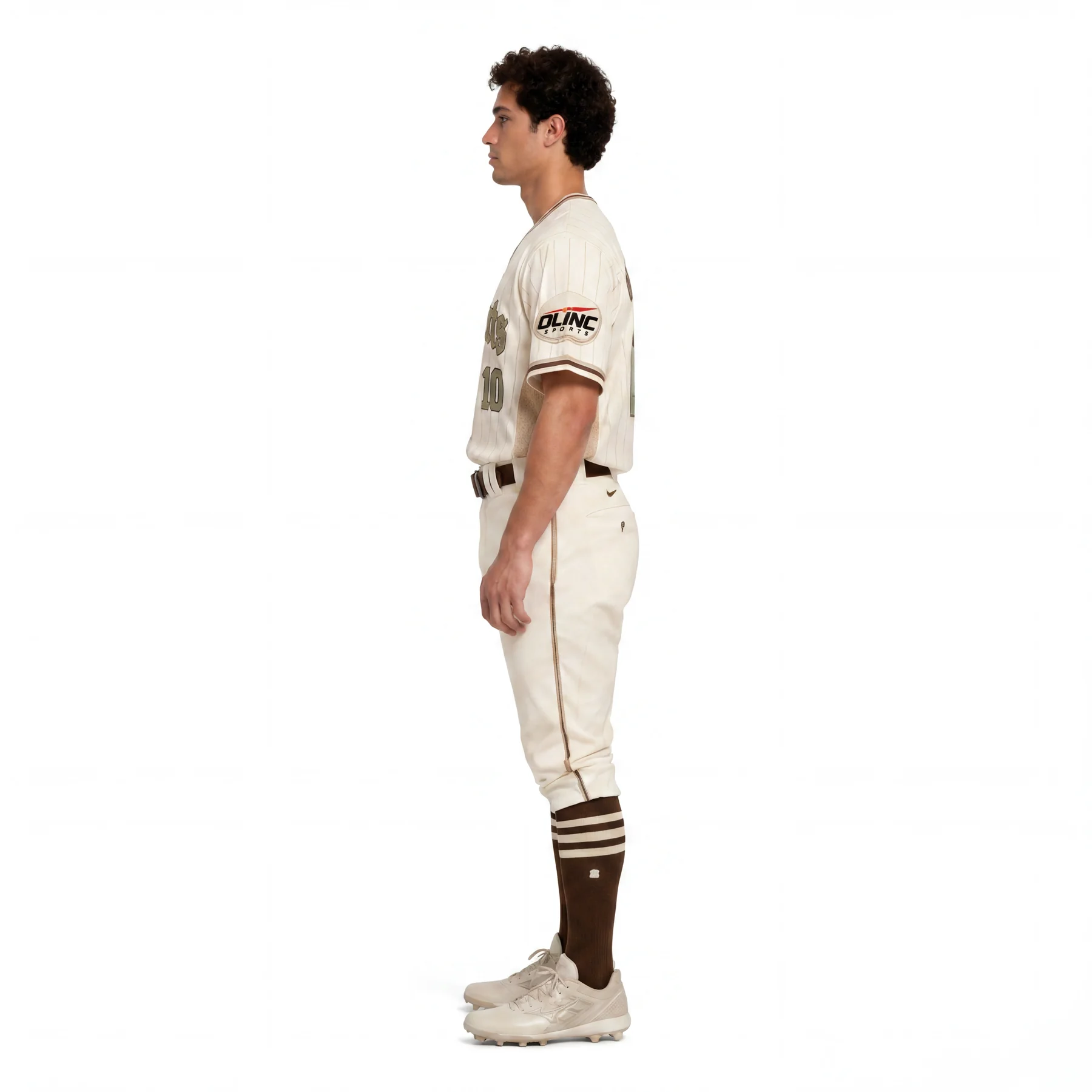 Olinc Sports Heritage Pinstripe Baseball Jersey product view 3 for Baseball custom manufacturing