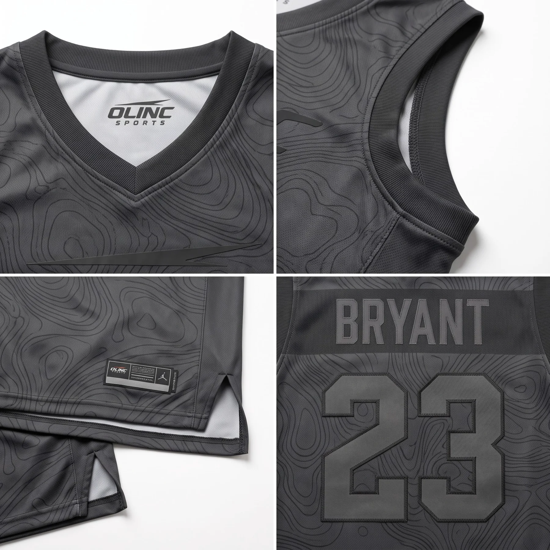 Olinc Sports 200 GSM Pro-Cut Basketball Uniform Set product view 4 for custom manufacturing
