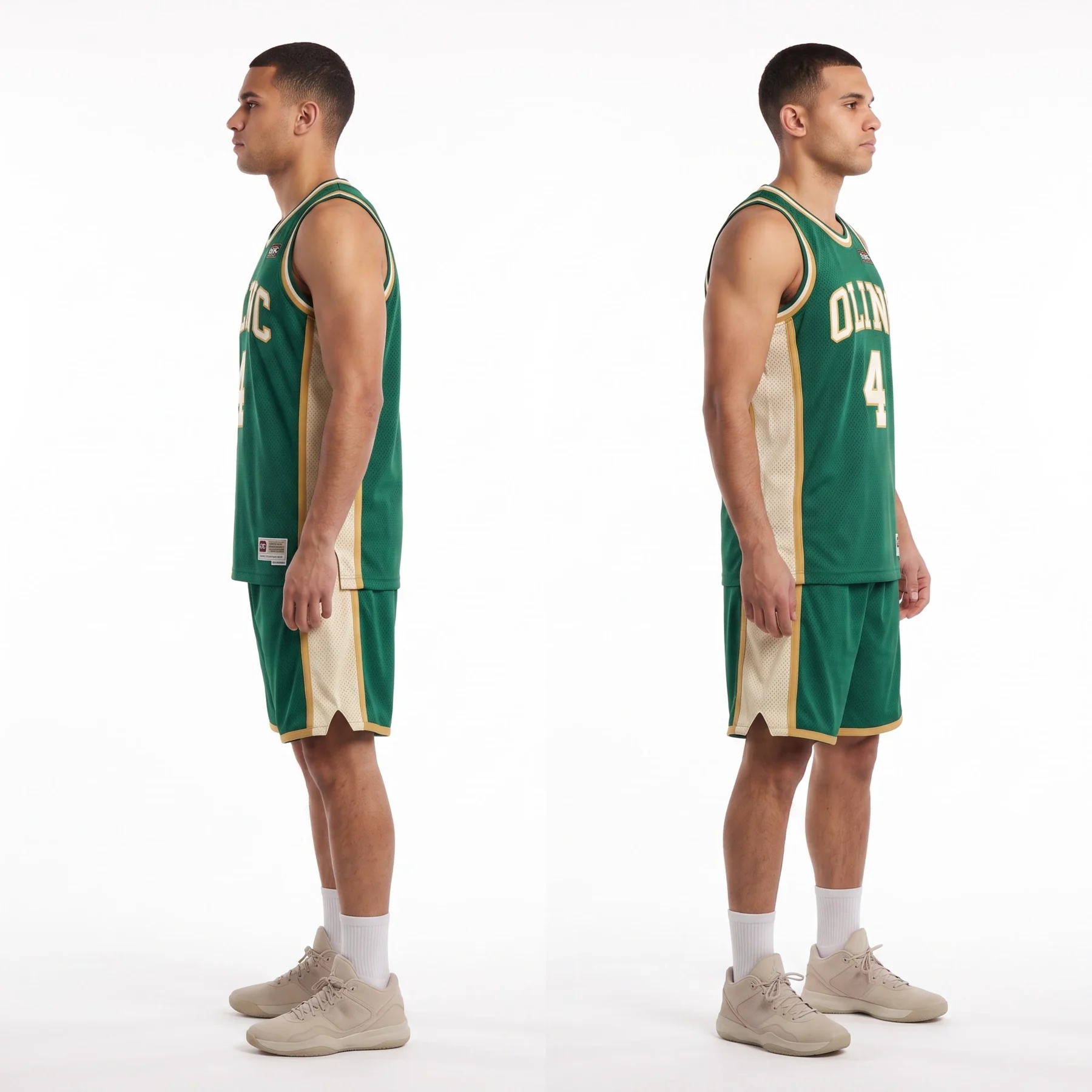 Olinc Sports 220 GSM Retro Tackle-Twill Basketball Uniform product view 3 for custom manufacturing