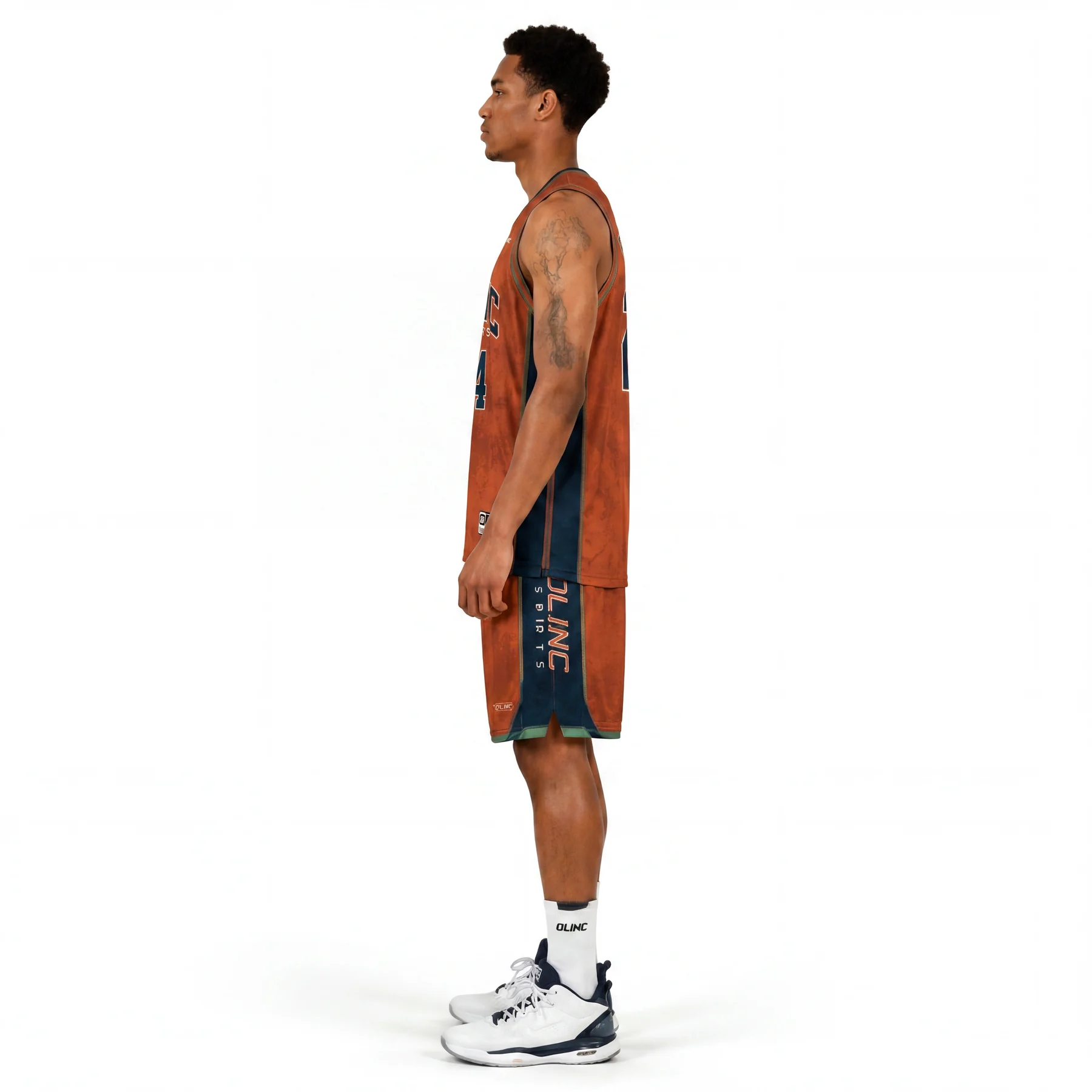 Olinc Sports Retro Basketball Jersey And Shorts Set product view 3 for Basketball custom manufacturing