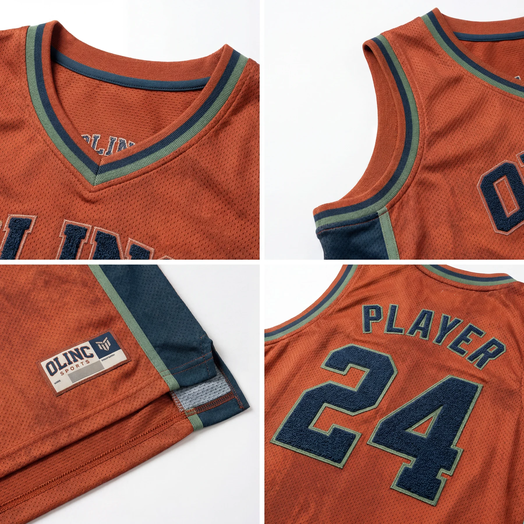 Olinc Sports Retro Basketball Jersey And Shorts Set product view 4 for Basketball custom manufacturing