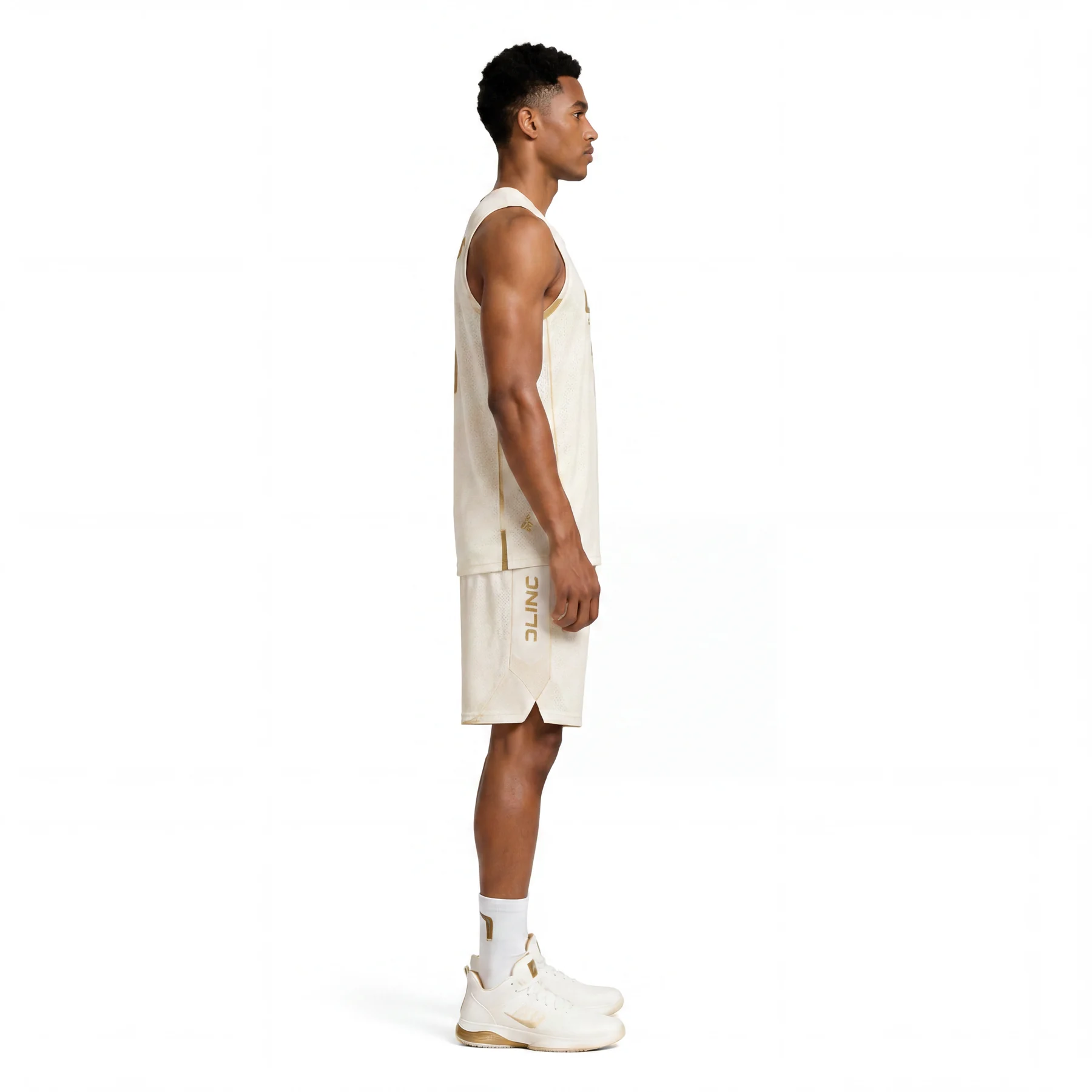 Olinc Sports V-Neck Basketball Jersey And Shorts Set product view 3 for Basketball custom manufacturing