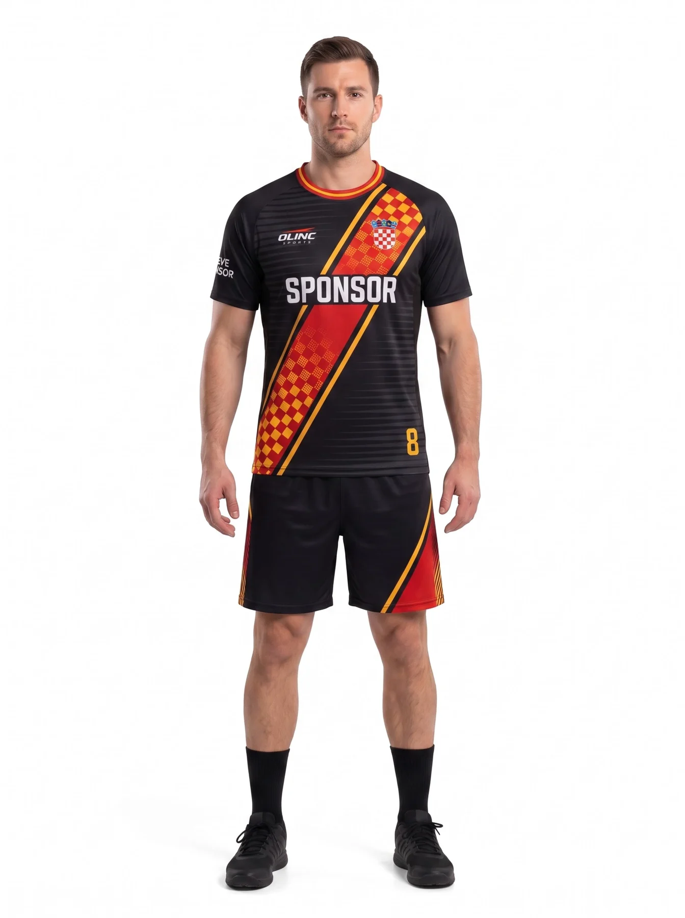Olinc Sports 150 GSM Slim-Fit Handball Jersey product view 1 for custom manufacturing