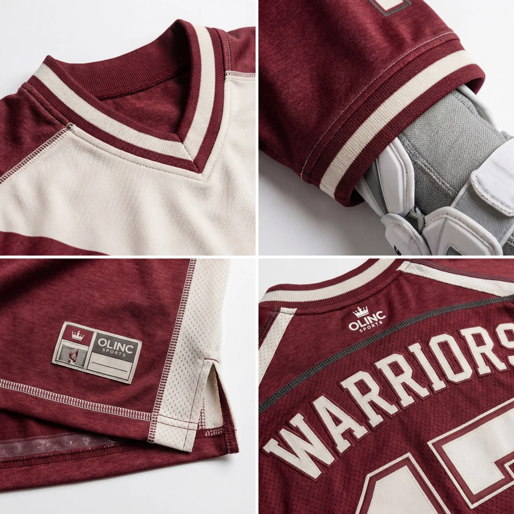 Olinc Sports Retro Field Lacrosse Jersey product view 4 for Lacrosse custom manufacturing