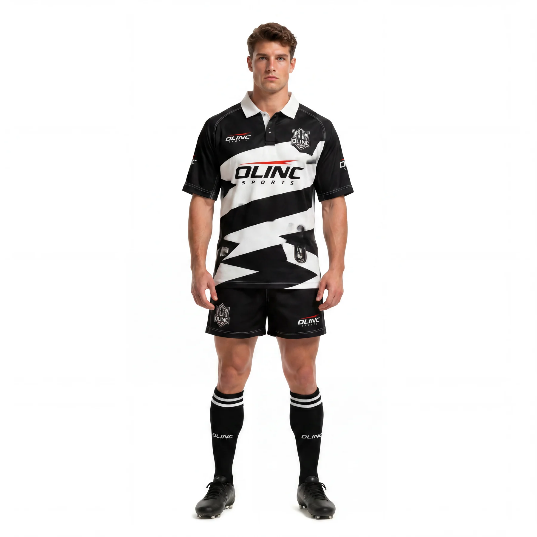 Olinc Sports Heavyweight 320 GSM Rugby Jersey product view 1 for Rugby custom manufacturing