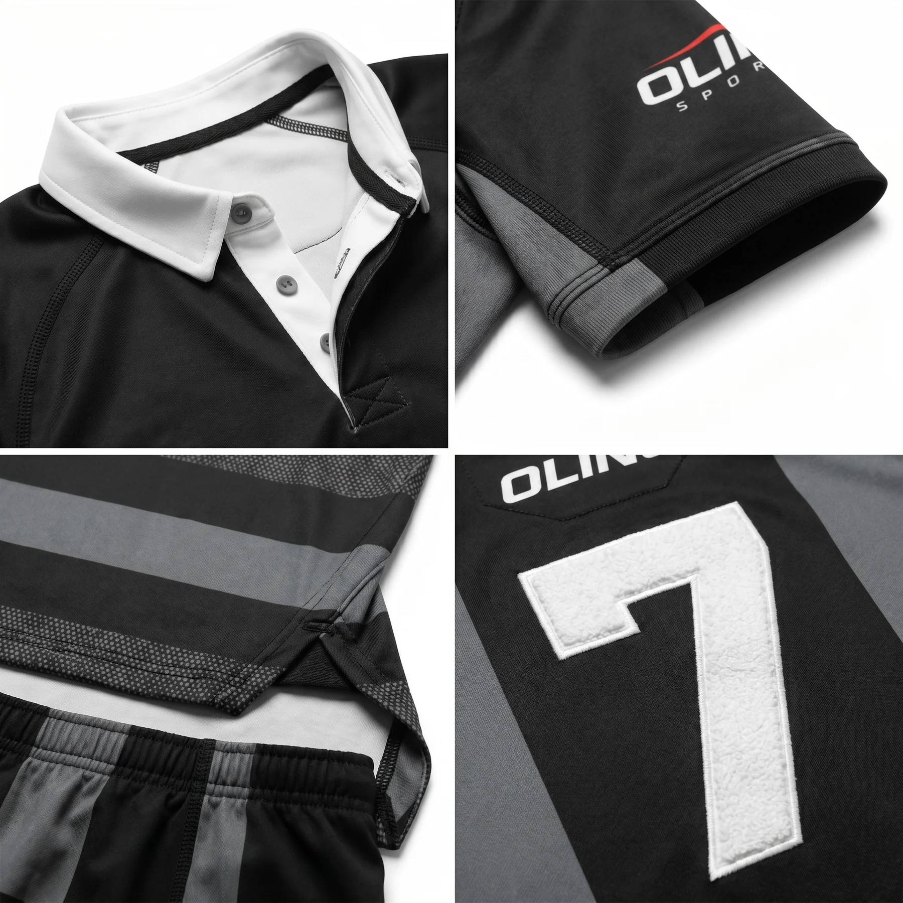 Olinc Sports Polyester Mesh Rugby Match Jersey product view 4 for Rugby custom manufacturing