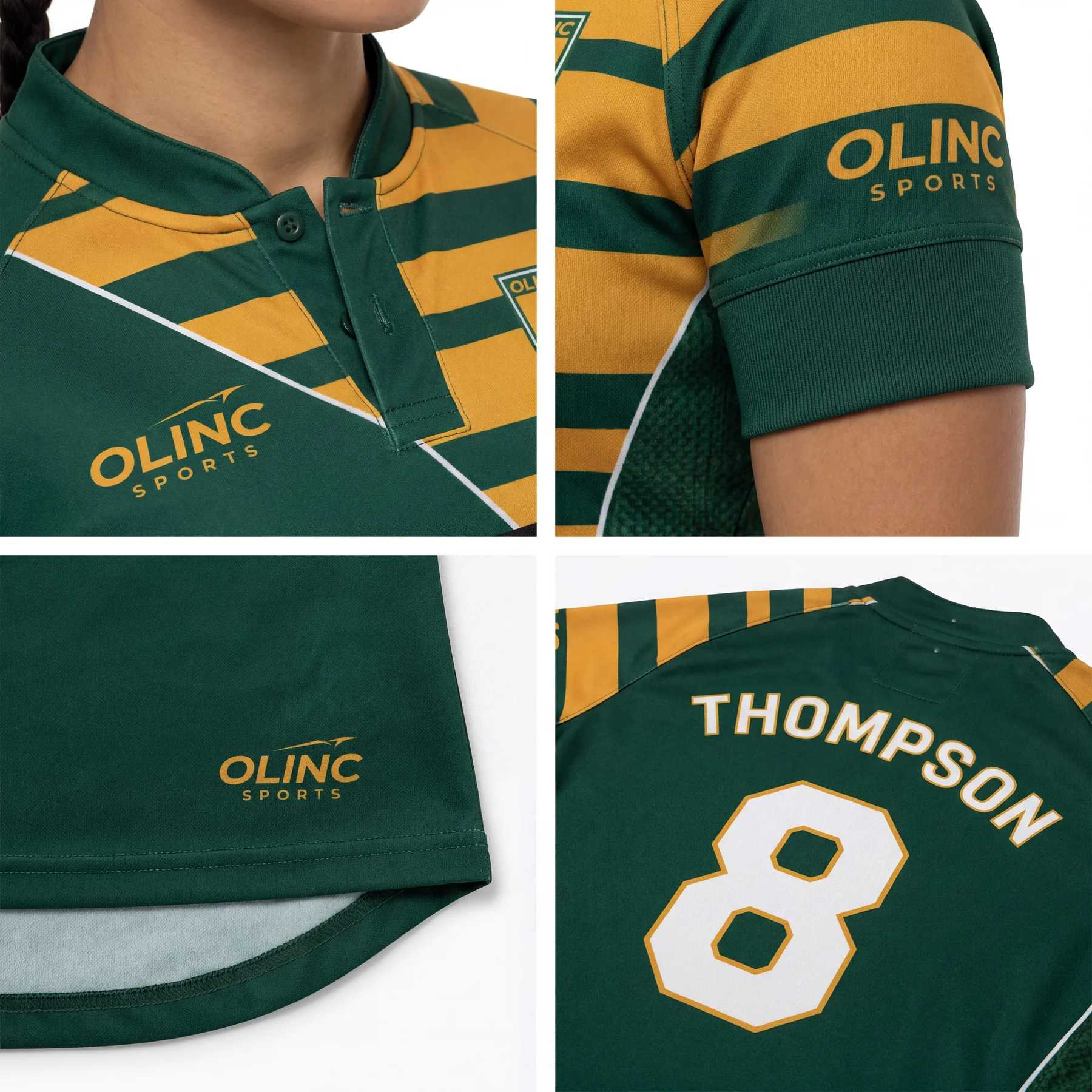 Olinc Sports Women's Asymmetric Rugby Match Jersey product view 4 for Rugby custom manufacturing