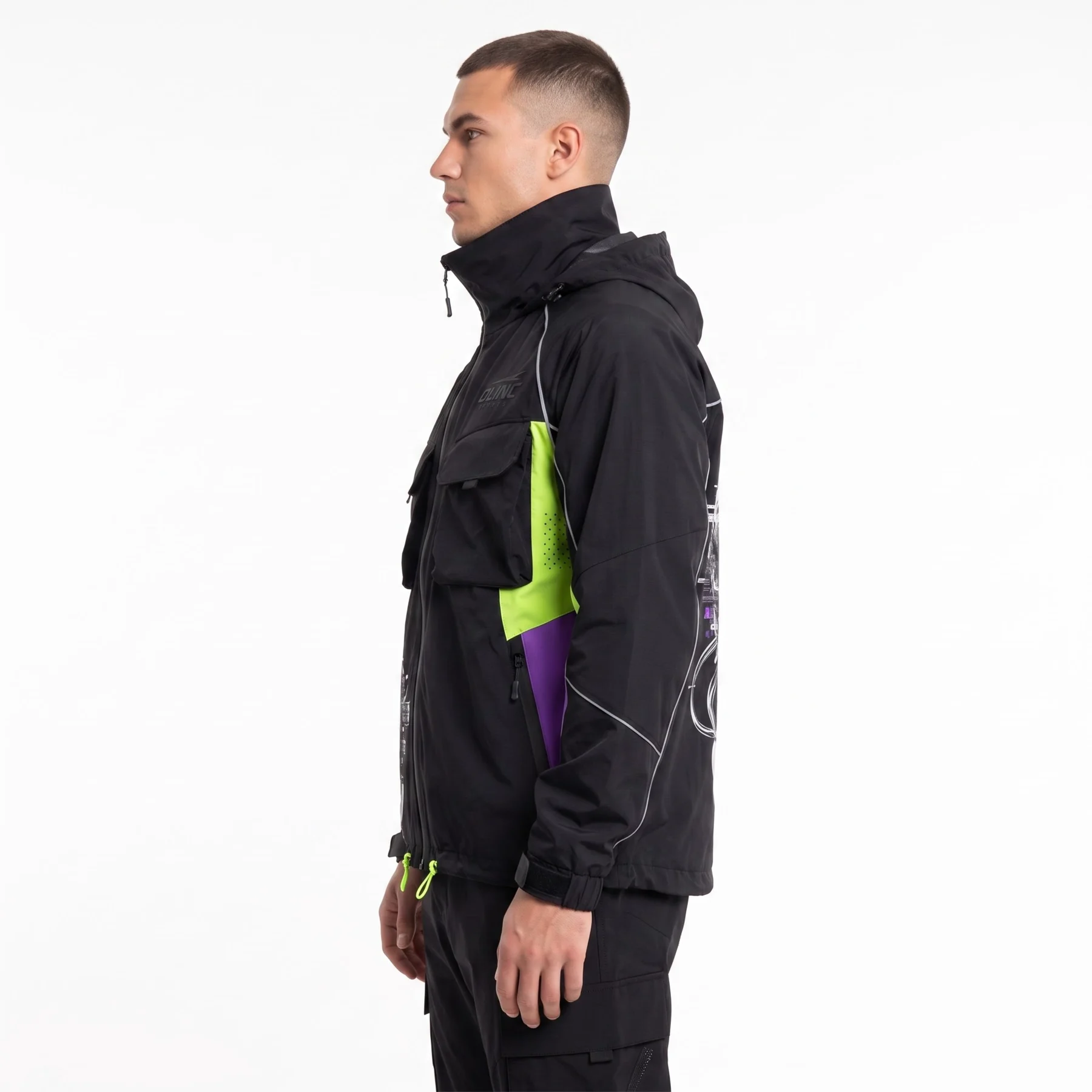 Olinc Sports 190 GSM Technical Ripstop Windbreaker product view 3 for custom manufacturing