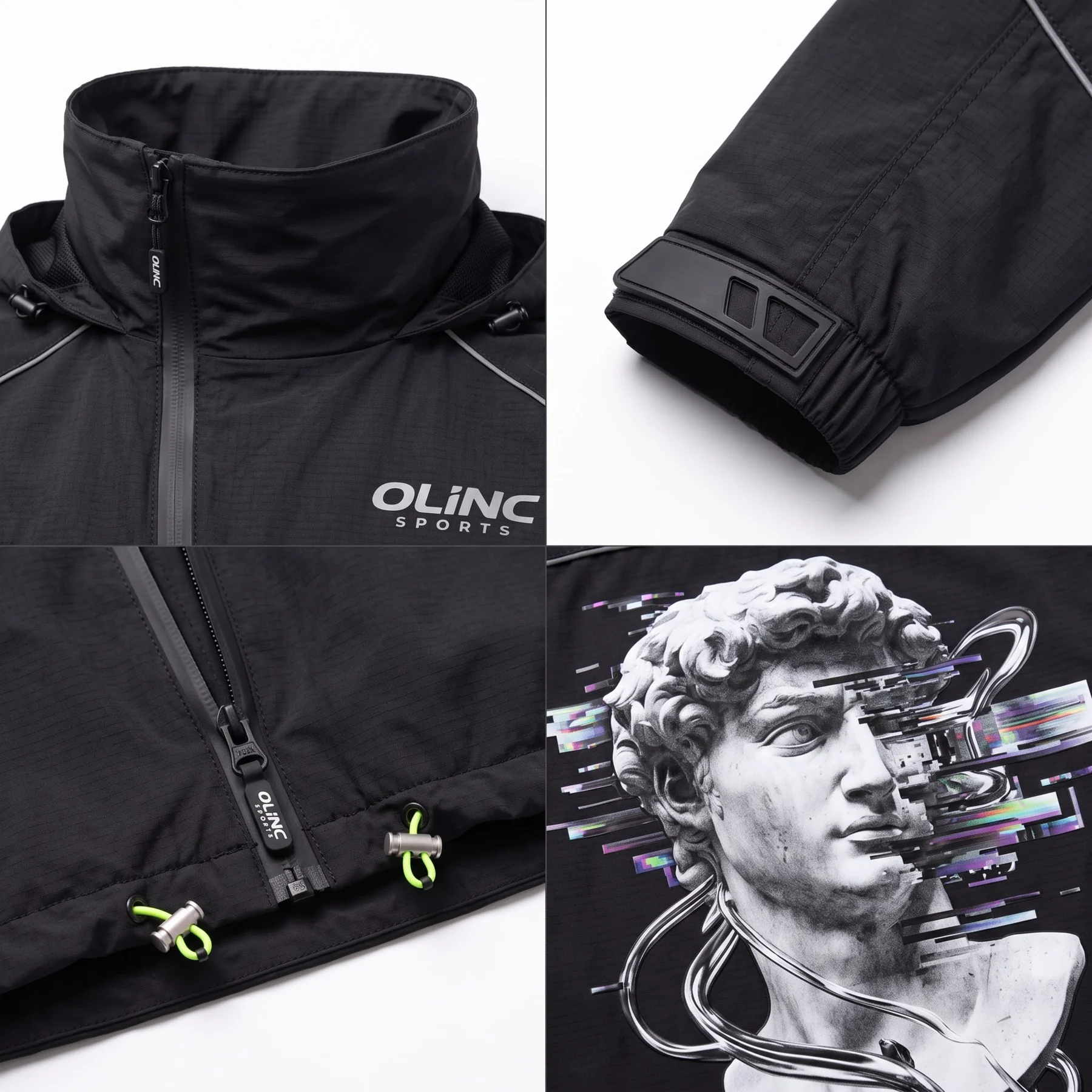 Olinc Sports 190 GSM Technical Ripstop Windbreaker product view 4 for custom manufacturing