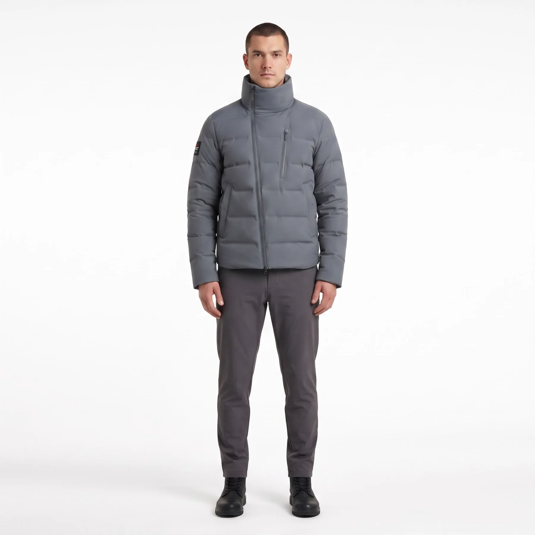 280 GSM Thermal-Bonded Dual-Zip Puffer Jacket for Jackets buyers