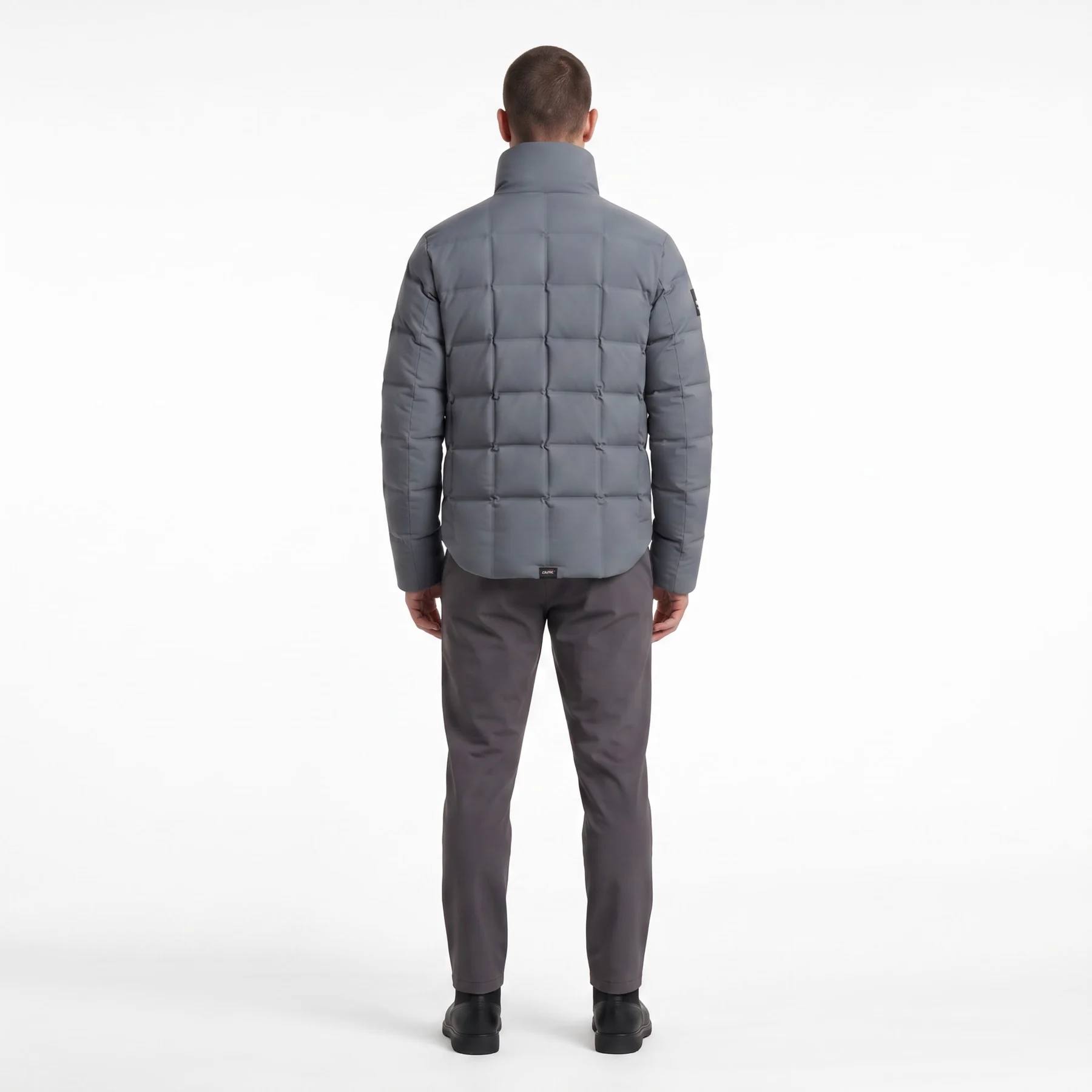 Olinc Sports 280 GSM Thermal-Bonded Dual-Zip Puffer Jacket product view 2 for custom manufacturing