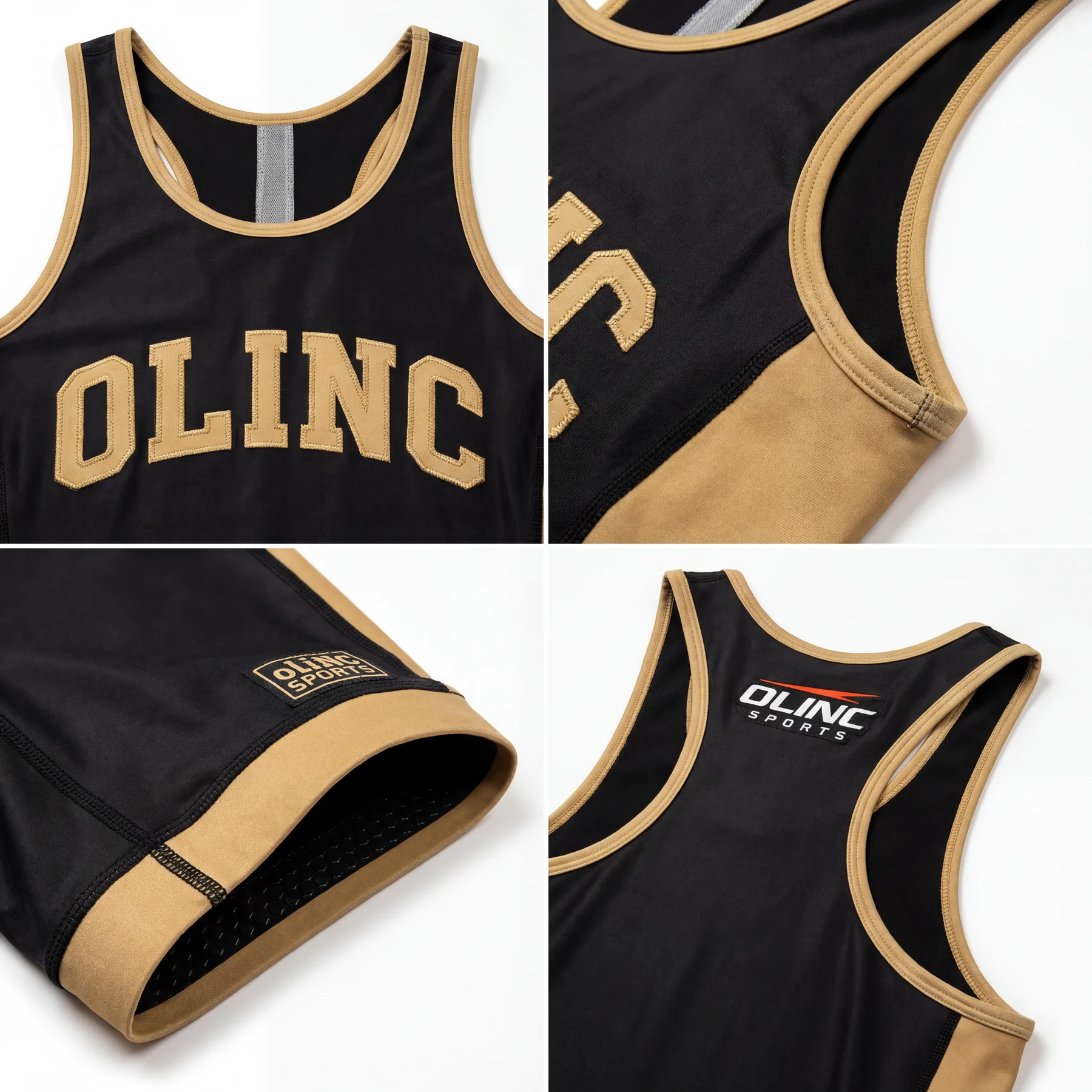 Olinc Sports 180 GSM Sublimated Wrestling Singlet product view 4 for Wrestling custom manufacturing